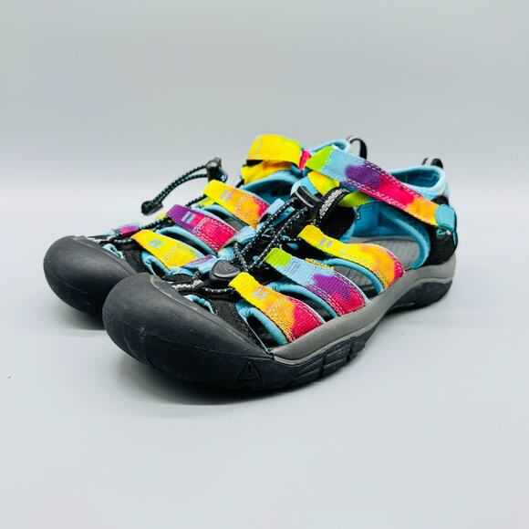 Keen Sandals Boys 5 Rainbow Tie Dye Newport H2 Hiking Outdoor Trekking Shoes - Picture 4 of 12
